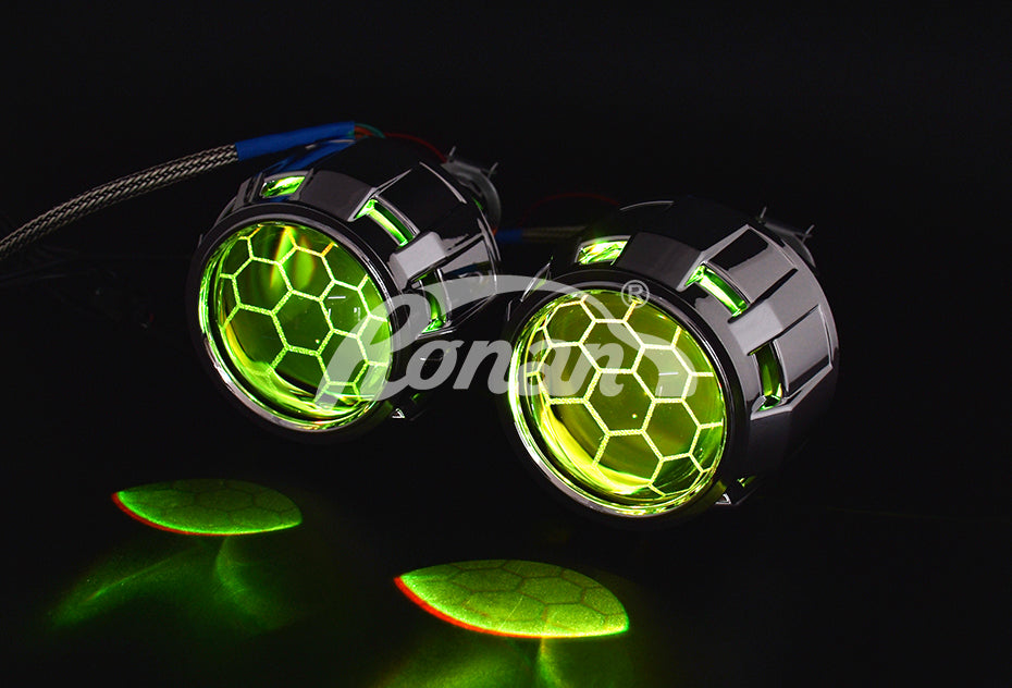 Projector Lens H1 RONAN 2.5''Ver8.1 Blue Honeycomb Bi Xenon