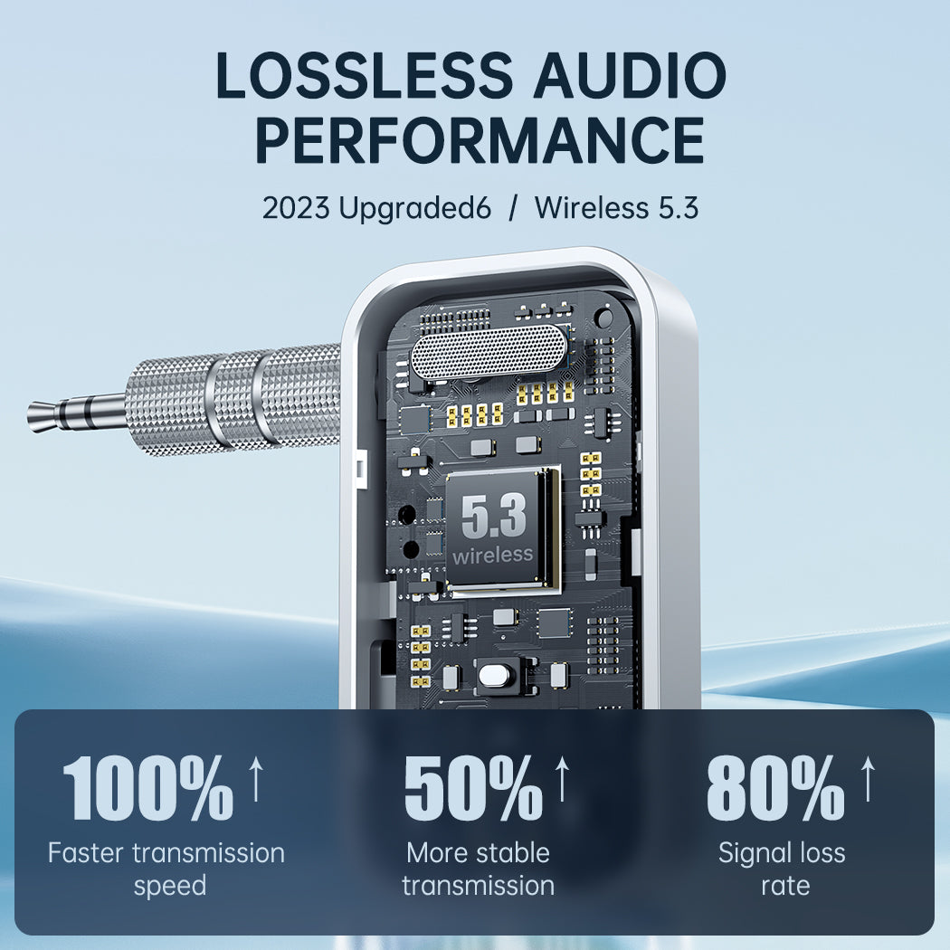 Adaptateur audio AUX Bluetooth 5.3 Prise 3,5 mm