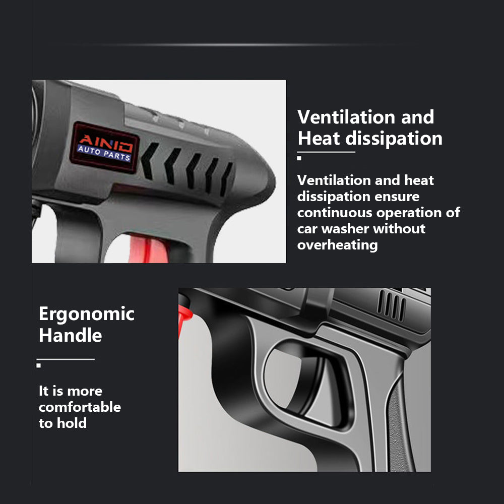 Pistolet de Lavage sans fil haute pression avec buse réglable.