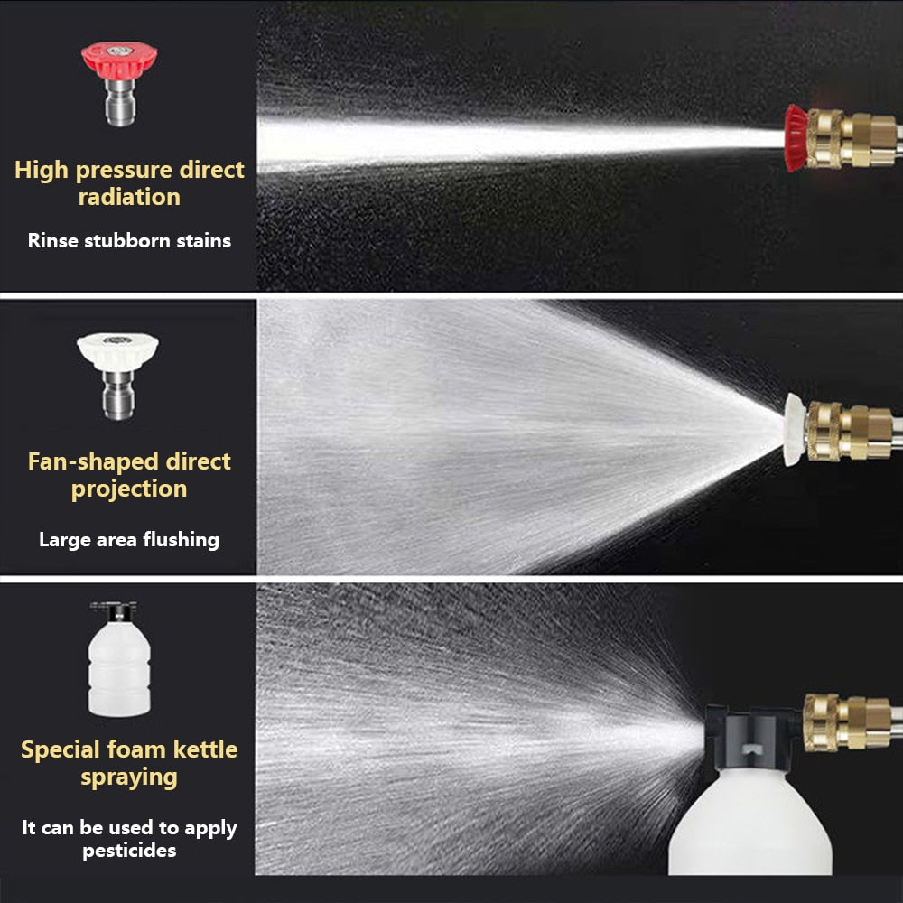 Pistolet de Lavage sans fil haute pression avec buse réglable.