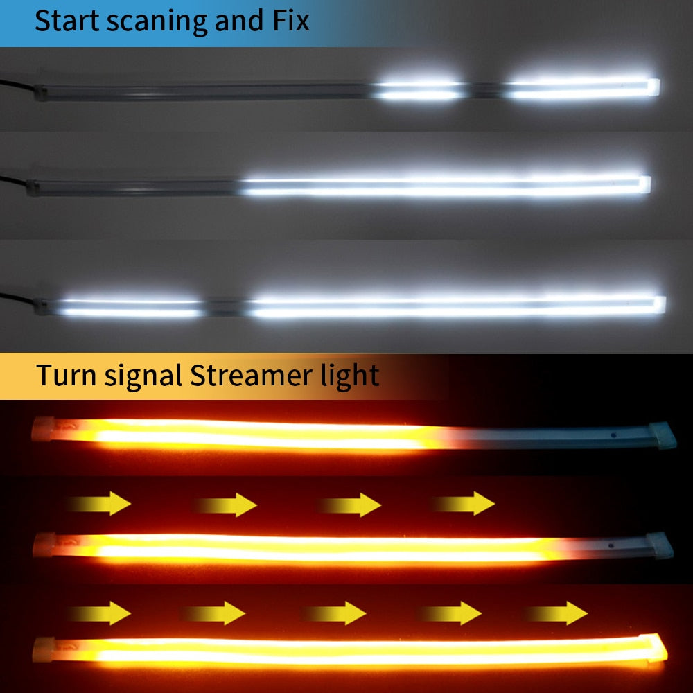 LED daytime running light with Start Sequential Scan and 12V indicator