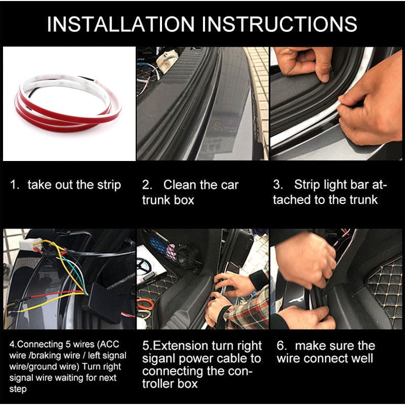 Dynamic rear LED strip