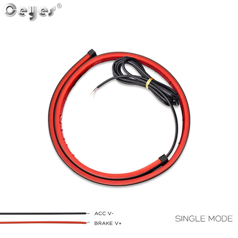 Red flexible LED strips 100 cm brake lights with sequential flashing