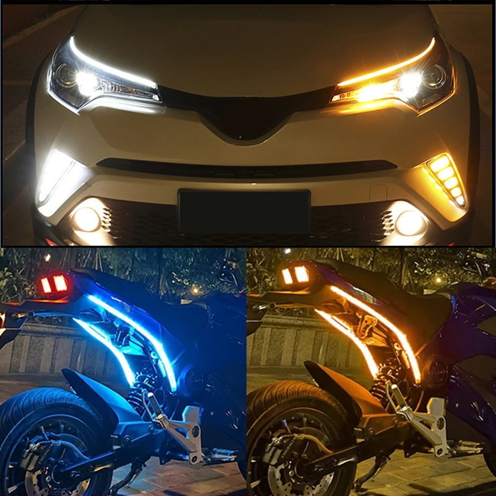 LED daytime running light with Start Sequential Scan and 12V indicator