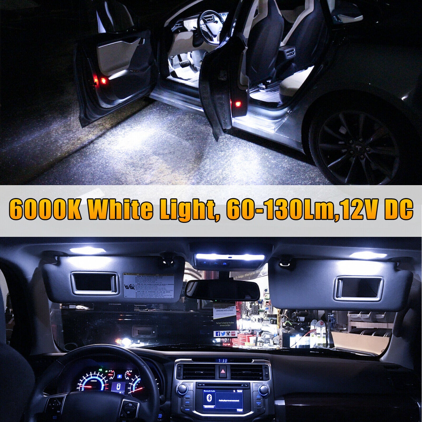 Car interior bulb and night light pack