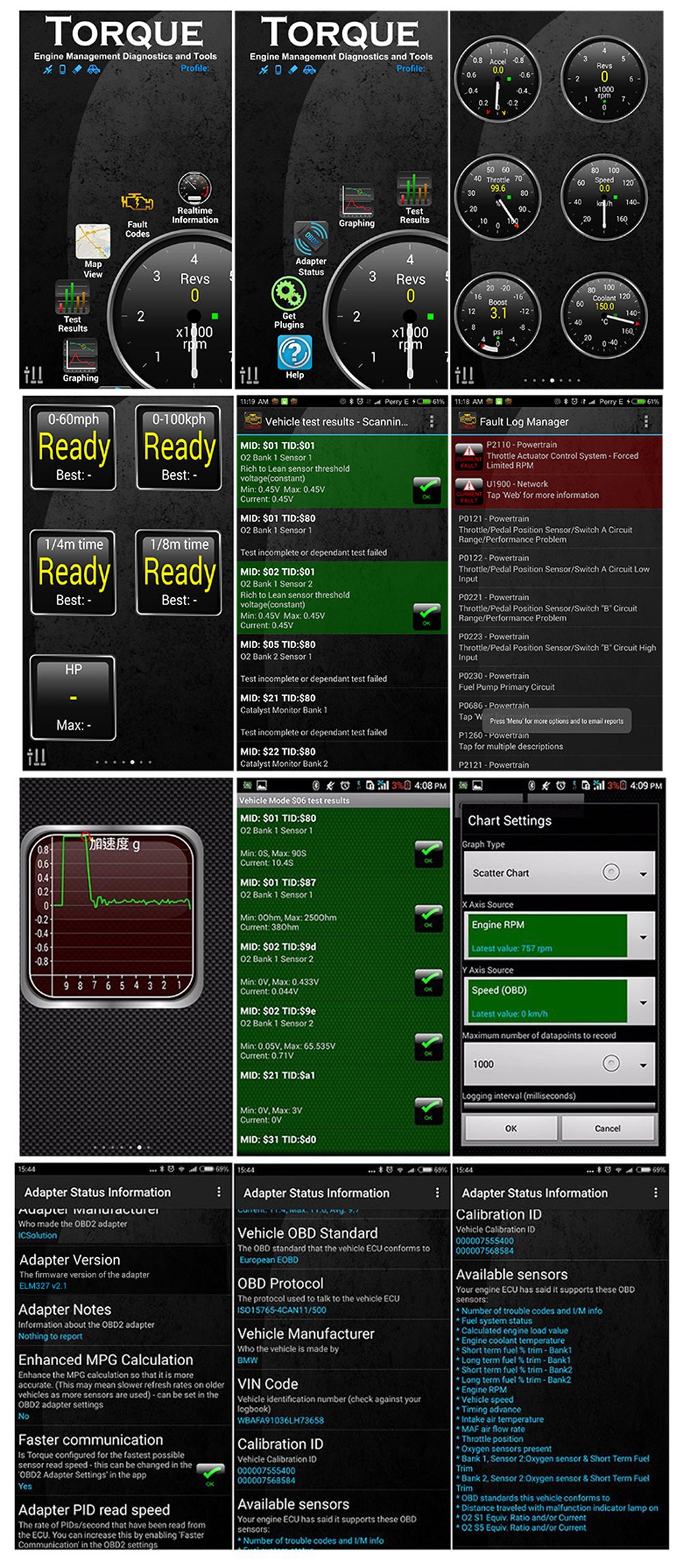 ELM327 OBDII fault code reader