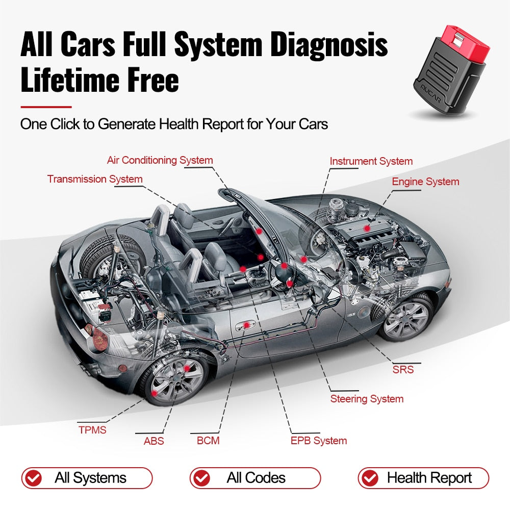 MUCAR BT200/BT200 PRO Bluetooth Wifi Automotive Diagnostic Tools for All Car Auto Obd 2.