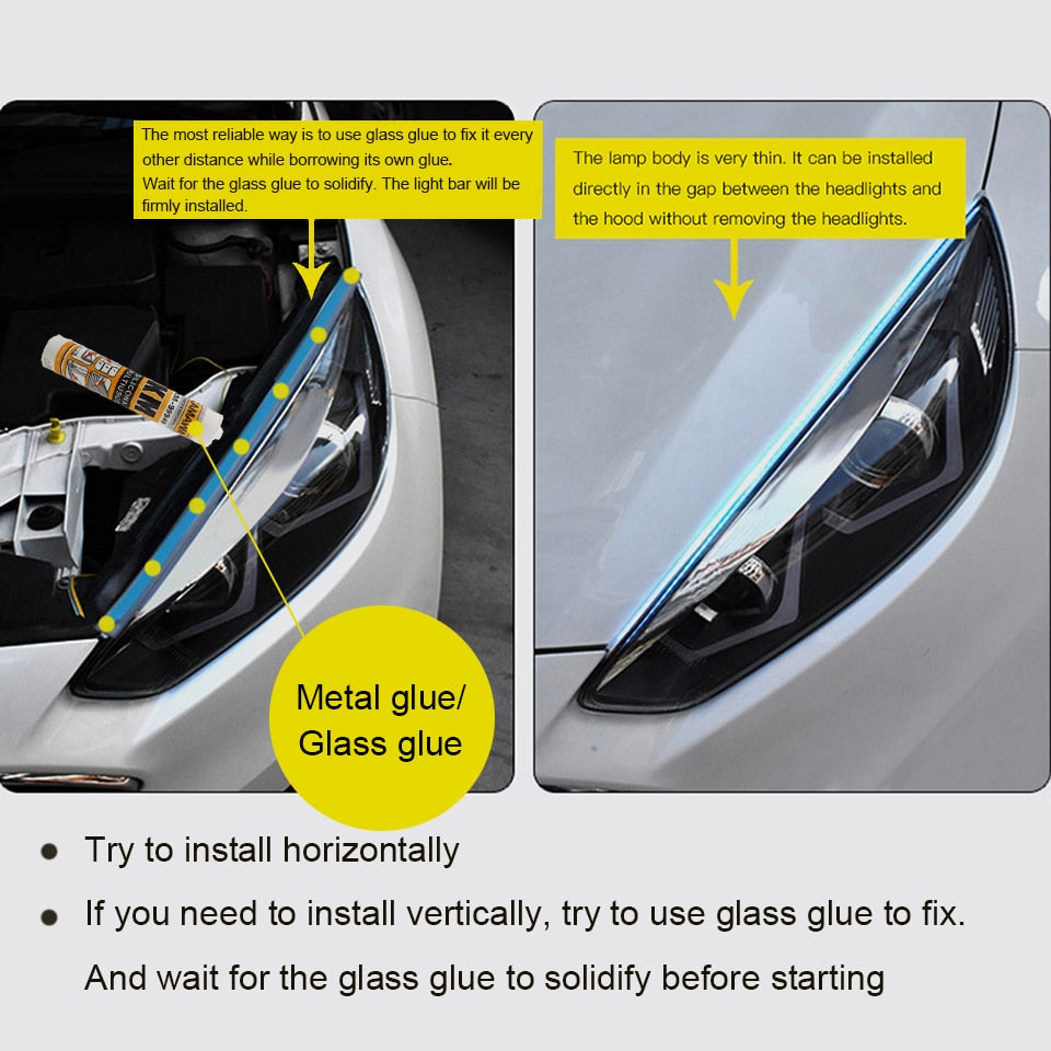 Start-Scan LED DRL Auto Daytime Running Lights with Sequential Turn Signal
