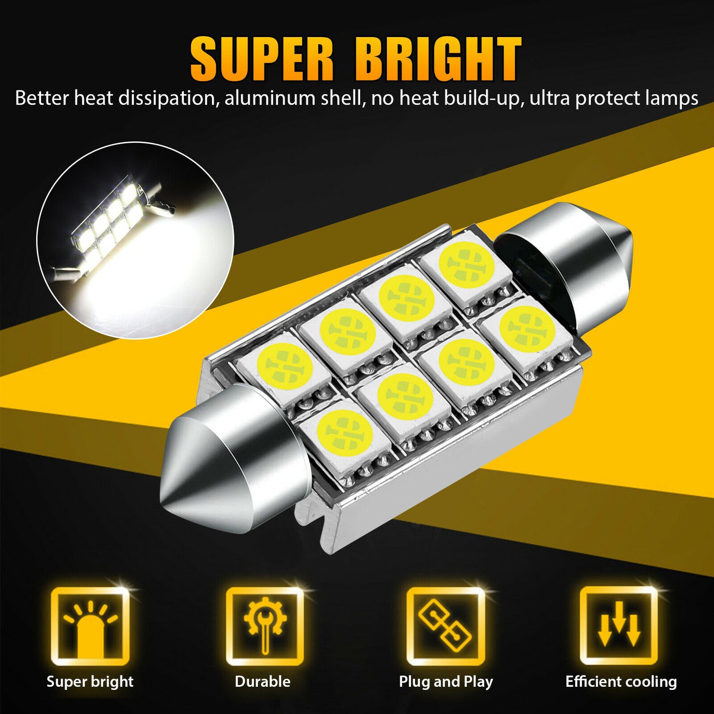 Car interior bulb and night light pack