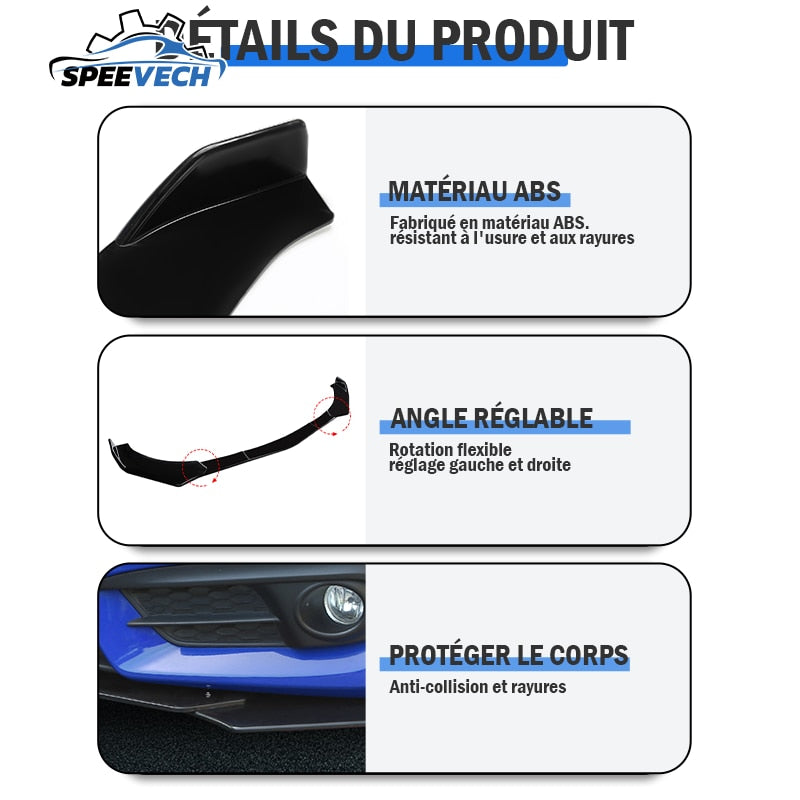 Kit de carrosserie: Lame diffuseur pare chocs avant