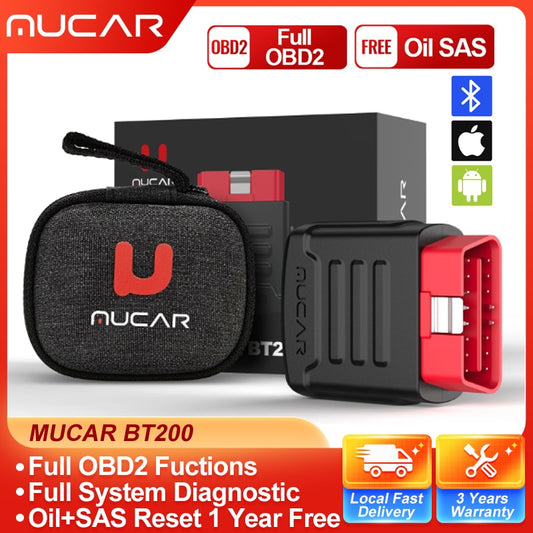 MUCAR BT200/BT200 PRO Bluetooth Wifi Automotive Diagnostic Tools for All Car Auto Obd 2.