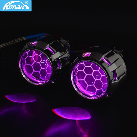 Projector Lens H1 RONAN 2.5''Ver8.1 Blue Honeycomb Bi Xenon