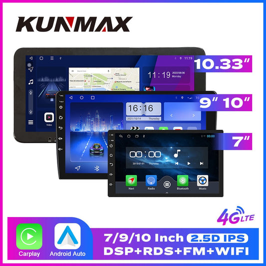 2 Din Android Autoradio Stéréo GPS DVD Central Automobile