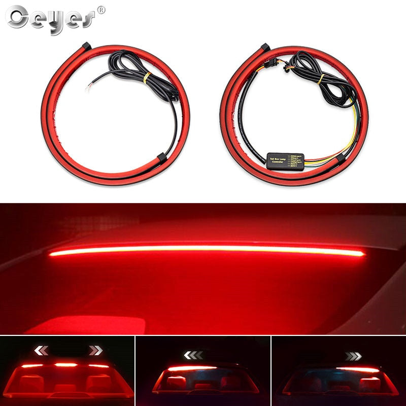 Red flexible LED strips 100 cm brake lights with sequential flashing